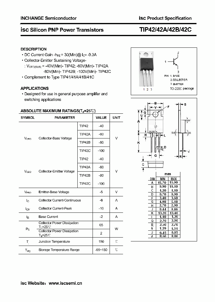 TIP42C_4291852.PDF Datasheet