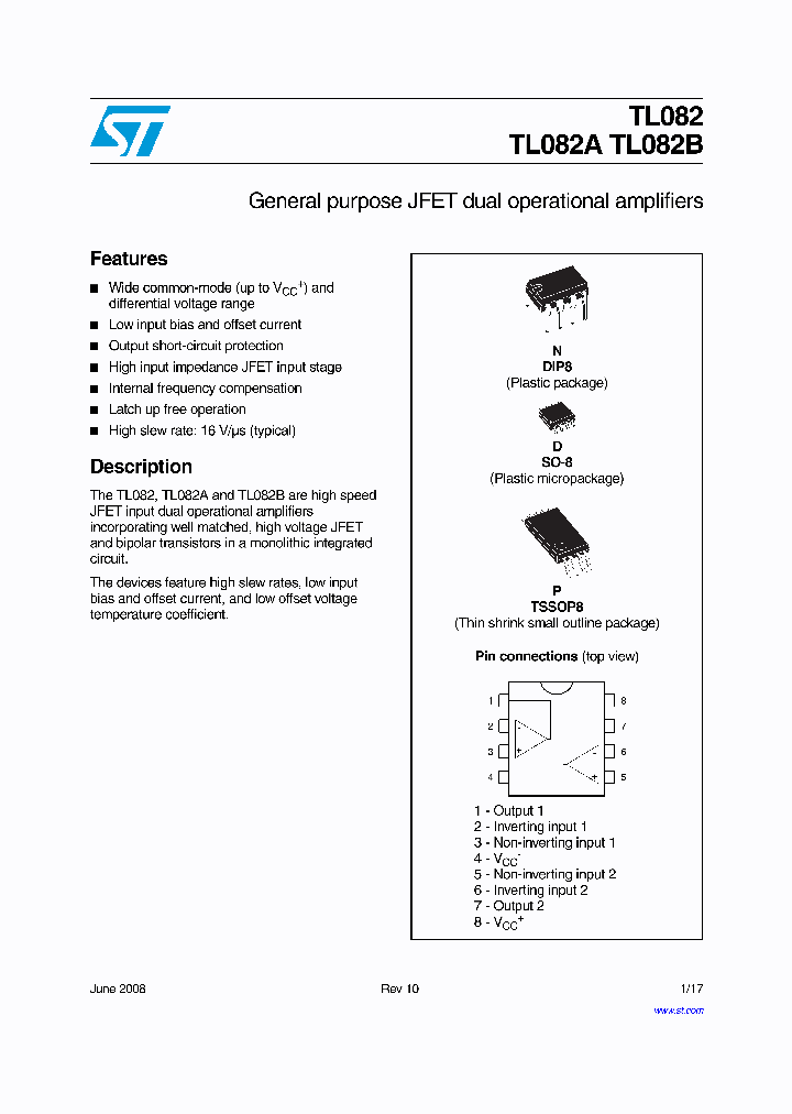 TL082BIDT_4507411.PDF Datasheet Download
