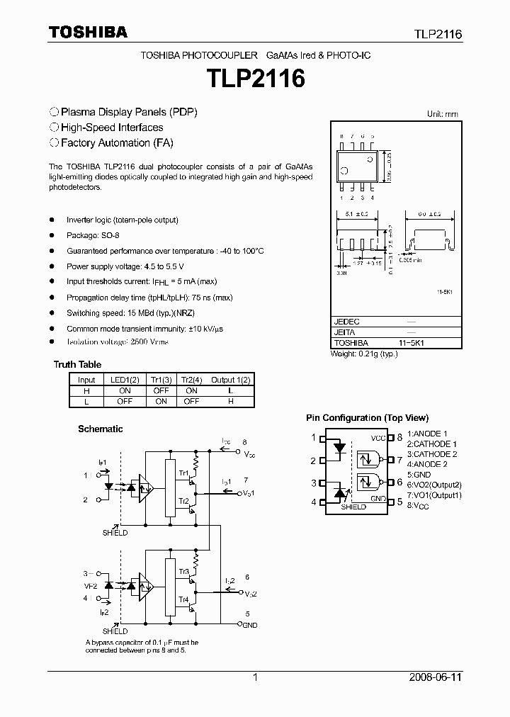 TLP2116_4660043.PDF Datasheet