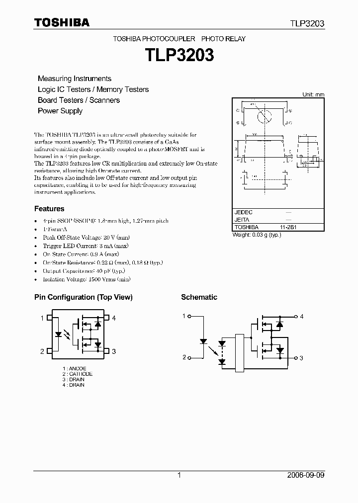 TLP3203_4805911.PDF Datasheet Download