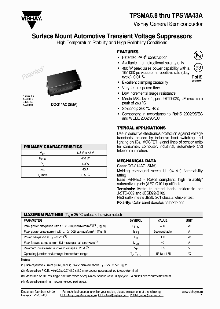 TPSMA43A08_4399990.PDF Datasheet