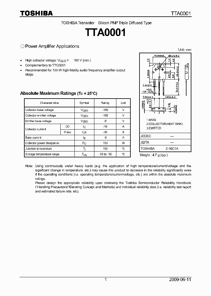 TTA0001_4555323.PDF Datasheet Download --- IC-ON-LINE
