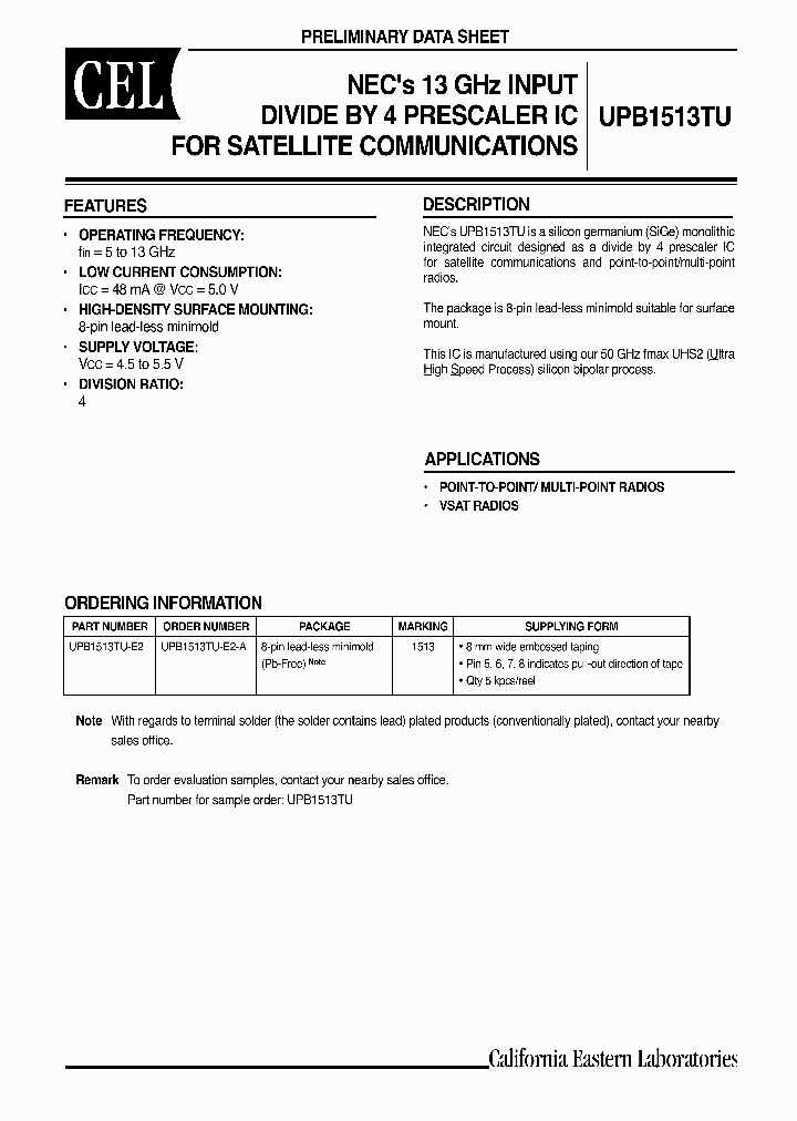 UPB1513TU-E2-A_4899582.PDF Datasheet