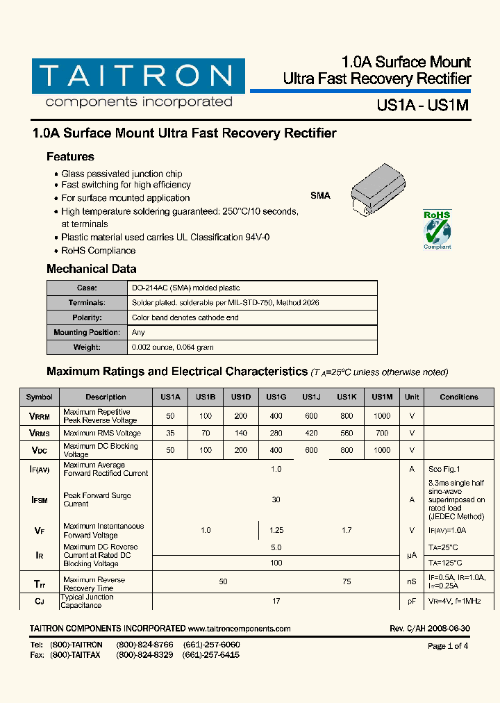 US1A_4601520.PDF Datasheet
