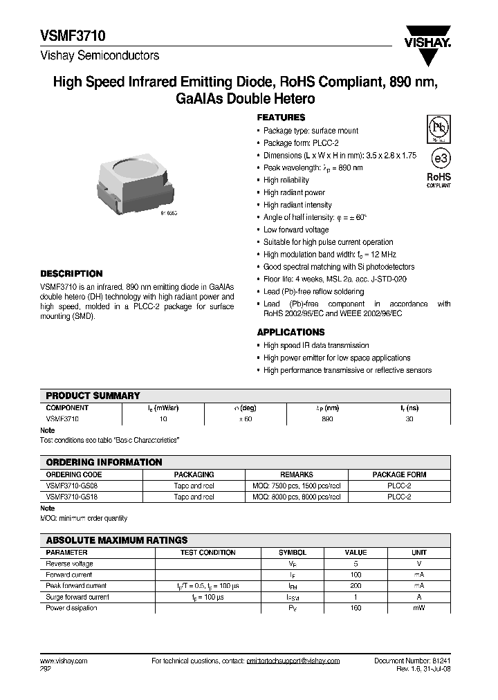 VSMF3710_4289377.PDF Datasheet