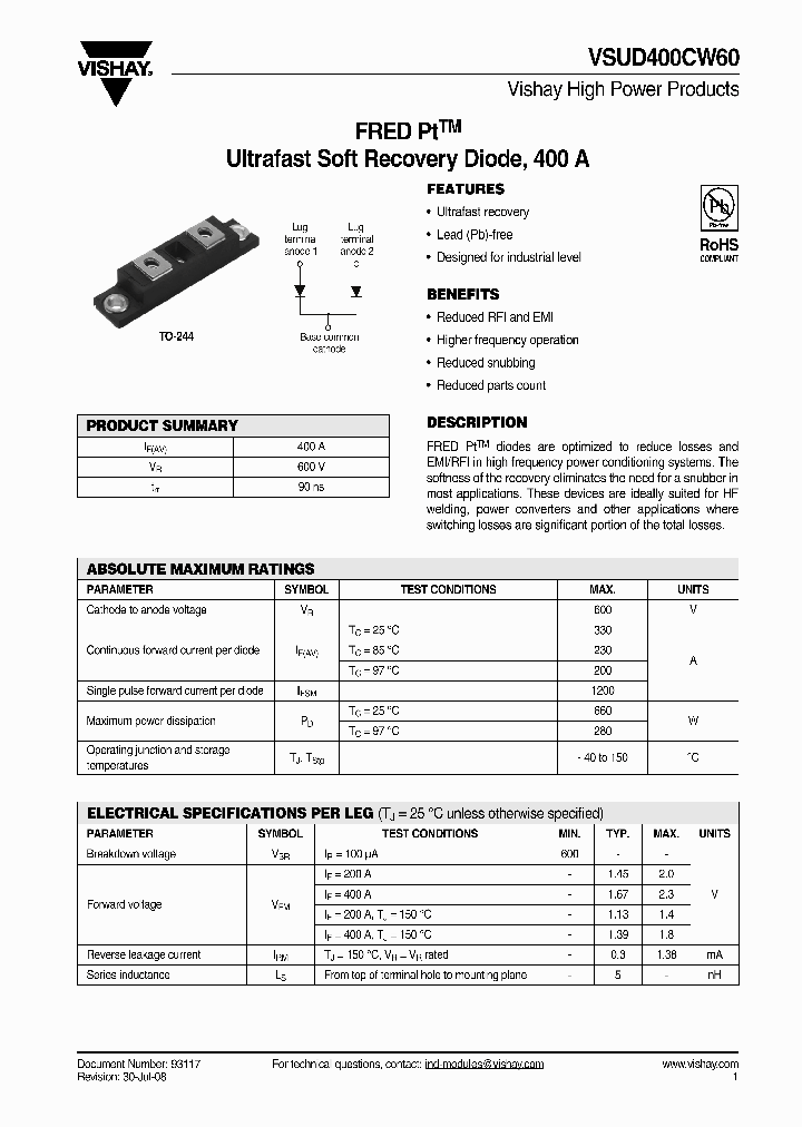 VSUD400CW60_4293080.PDF Datasheet