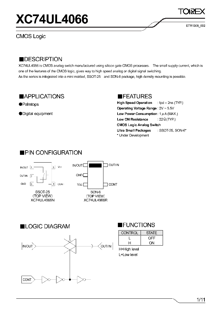 XC74UL4066_4369294.PDF Datasheet