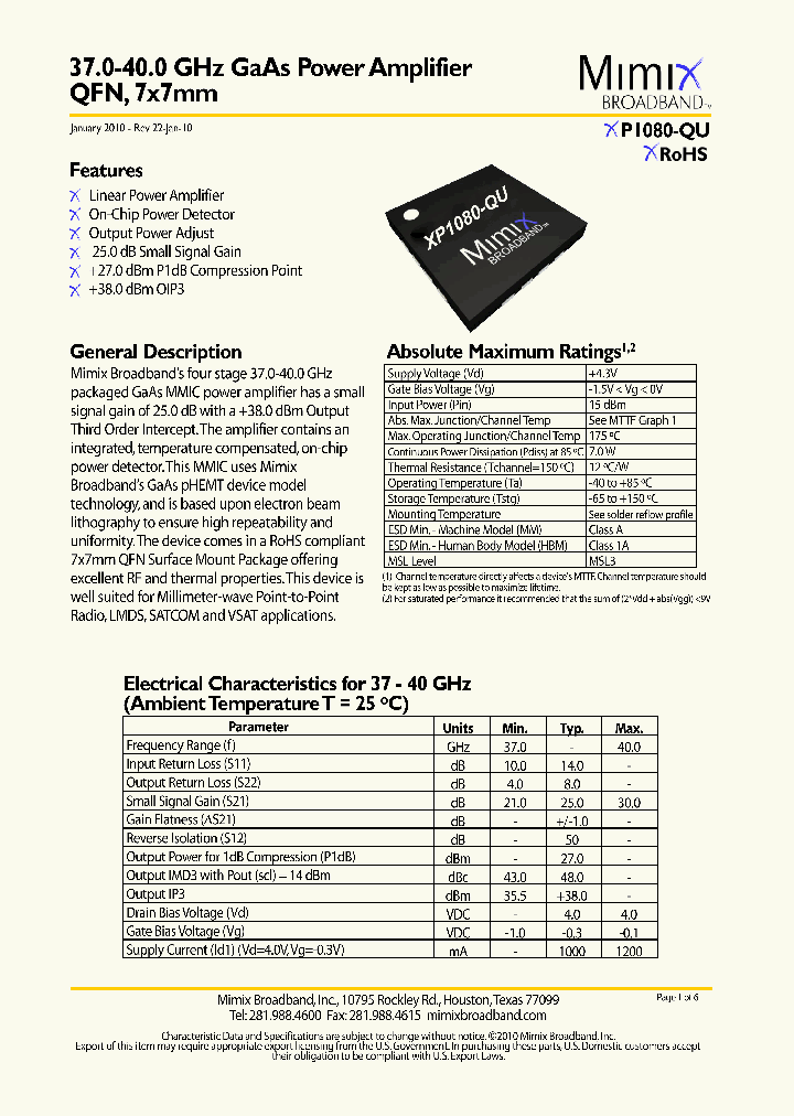 XP1080-QU_4545774.PDF Datasheet