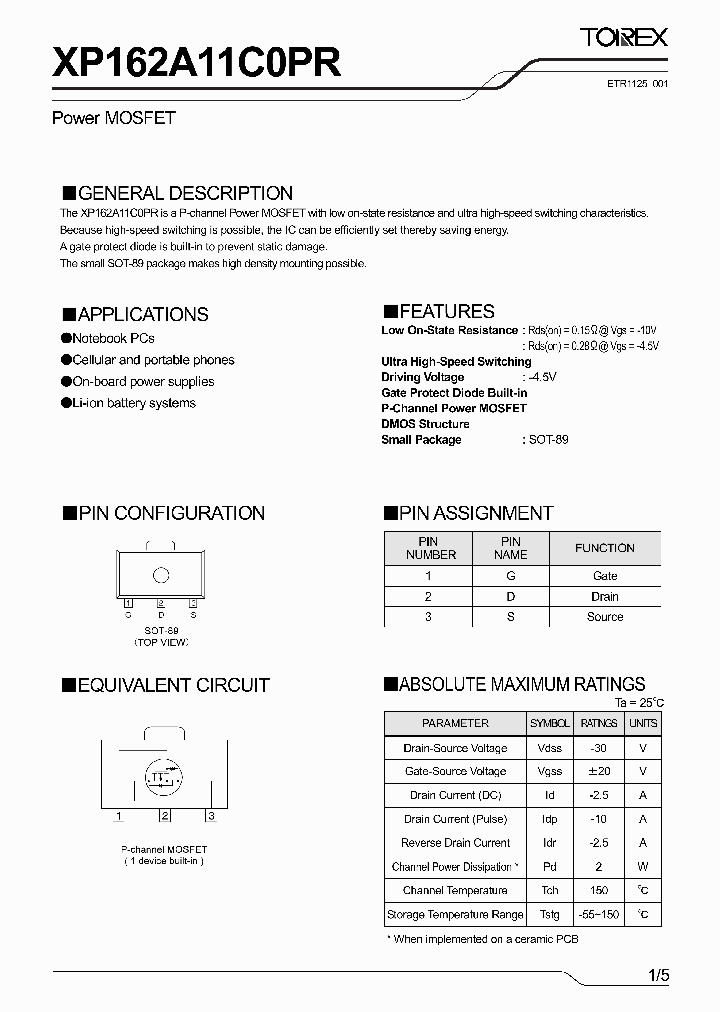 XP162A11C0PR_4394424.PDF Datasheet