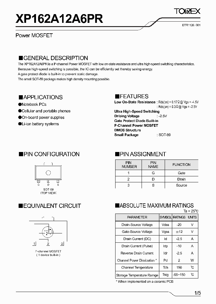 XP162A12A6PR_4367103.PDF Datasheet