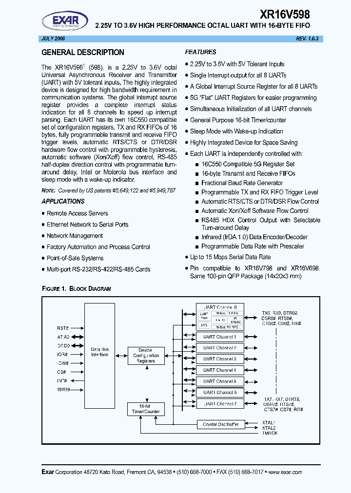 XR16V598IQ100_4652289.PDF Datasheet
