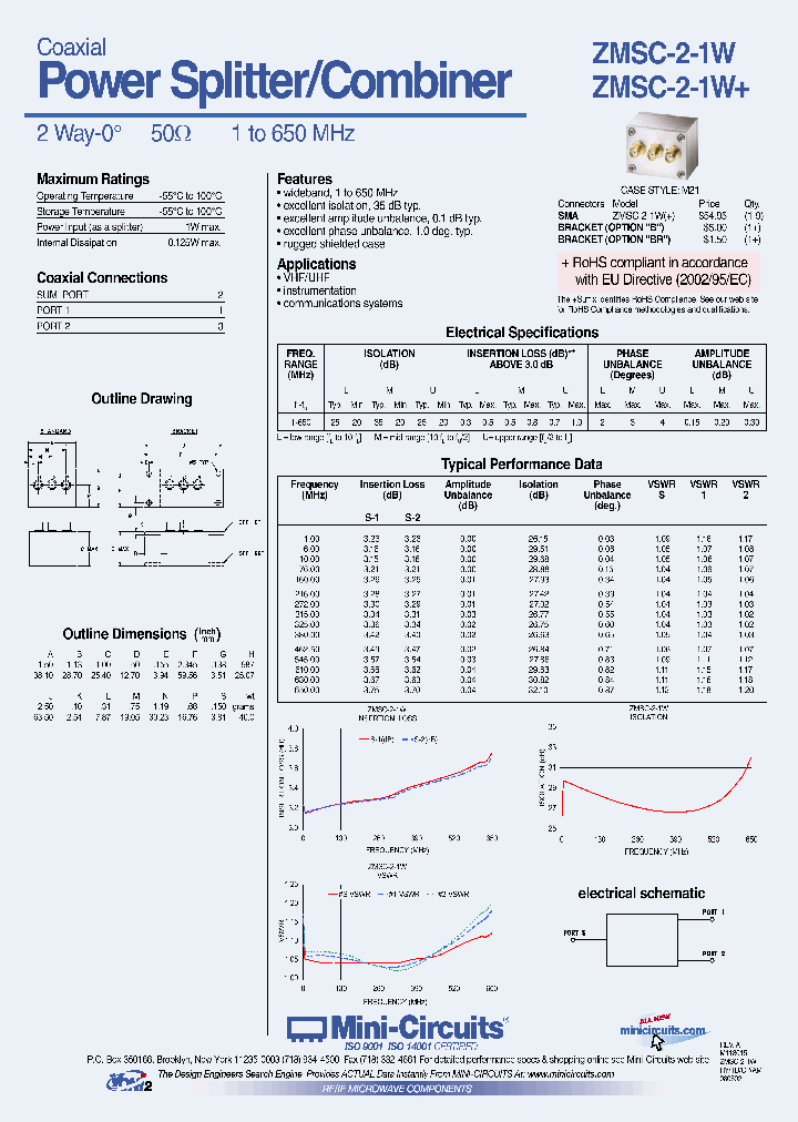ZMSC-2-1W_4820985.PDF Datasheet