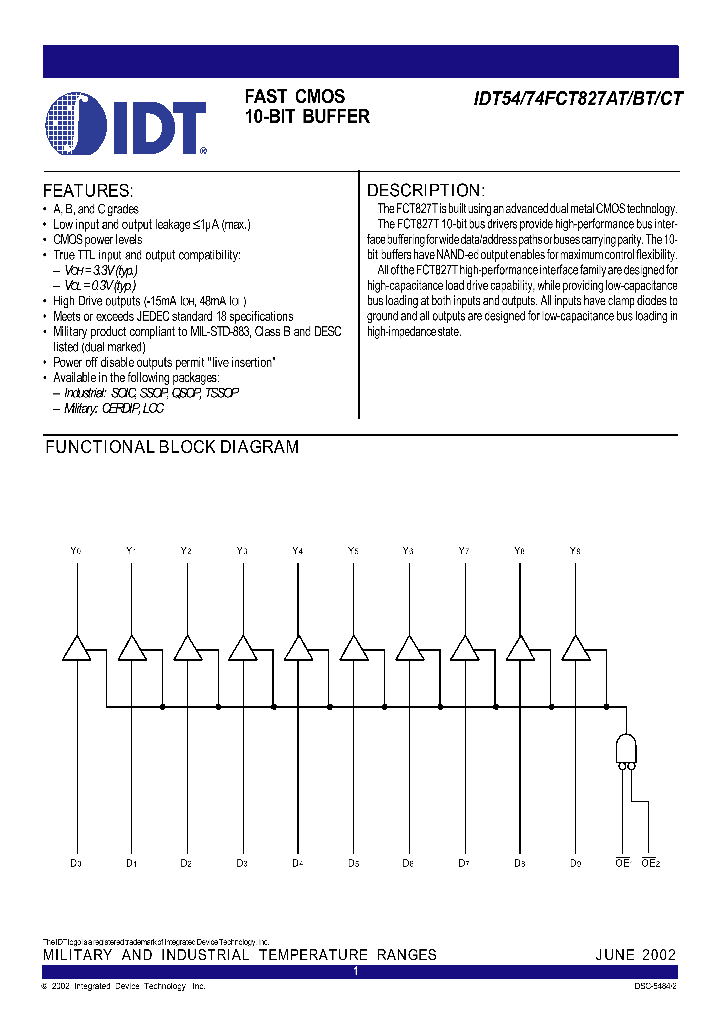 74FCT827TDS92595_971089.PDF Datasheet