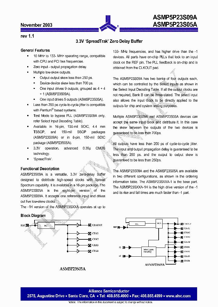 ASM5P23S09_974812.PDF Datasheet
