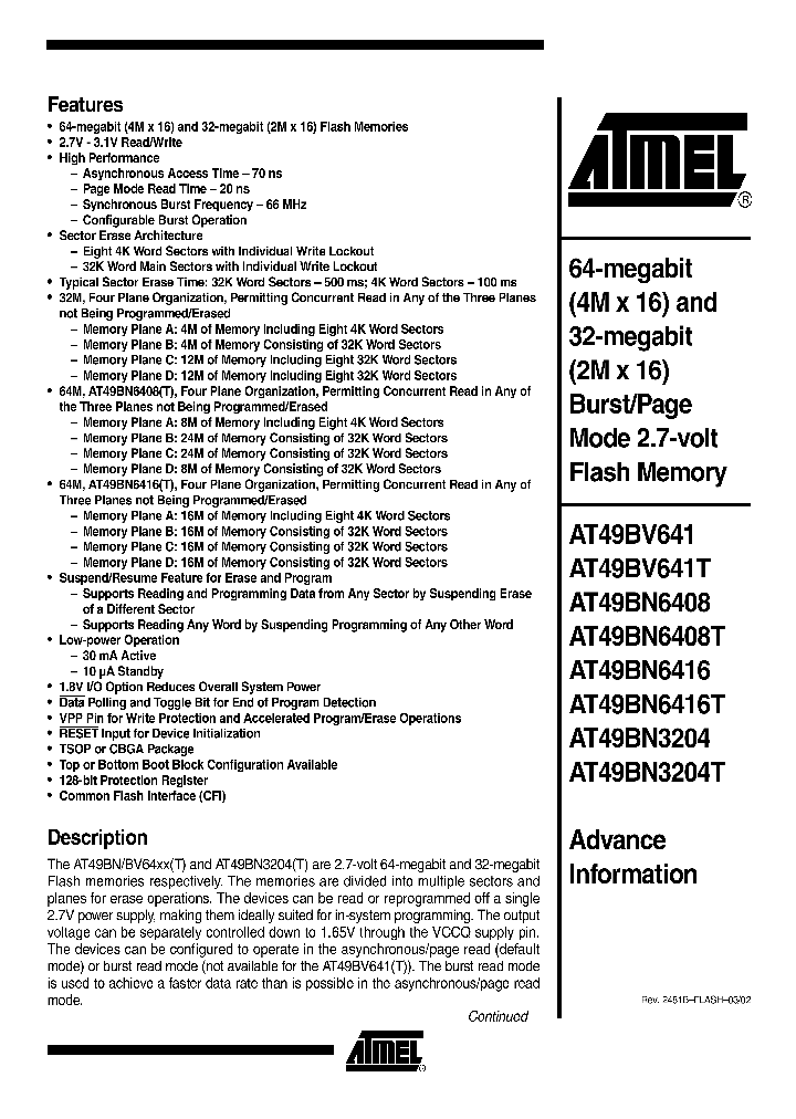 AT49BV641_974923.PDF Datasheet