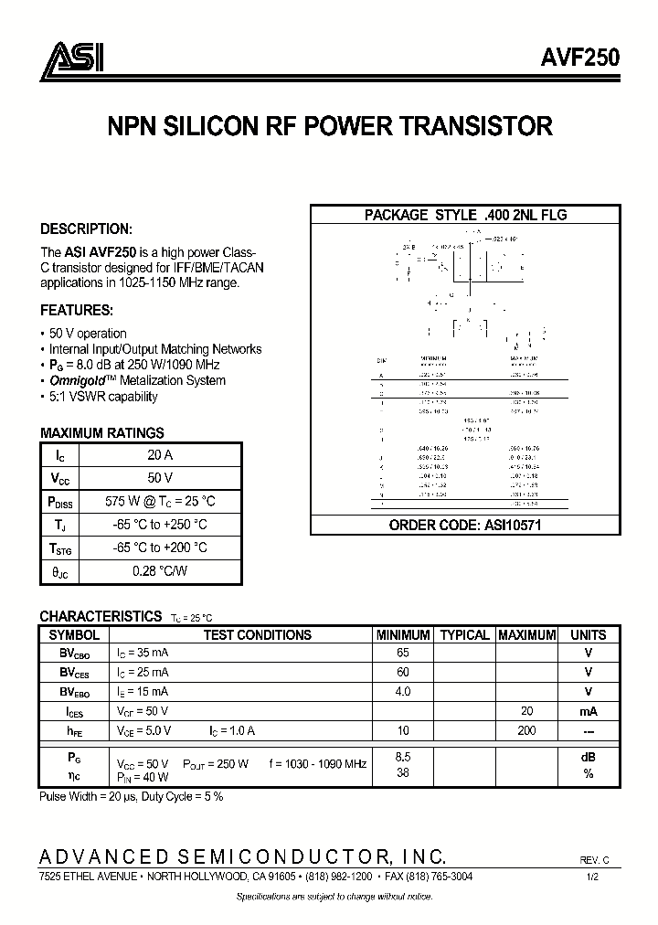 AVF250_975145.PDF Datasheet