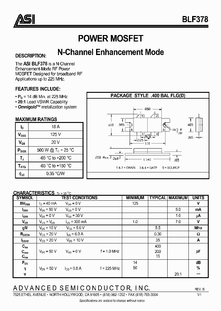 BLF378_976294.PDF Datasheet