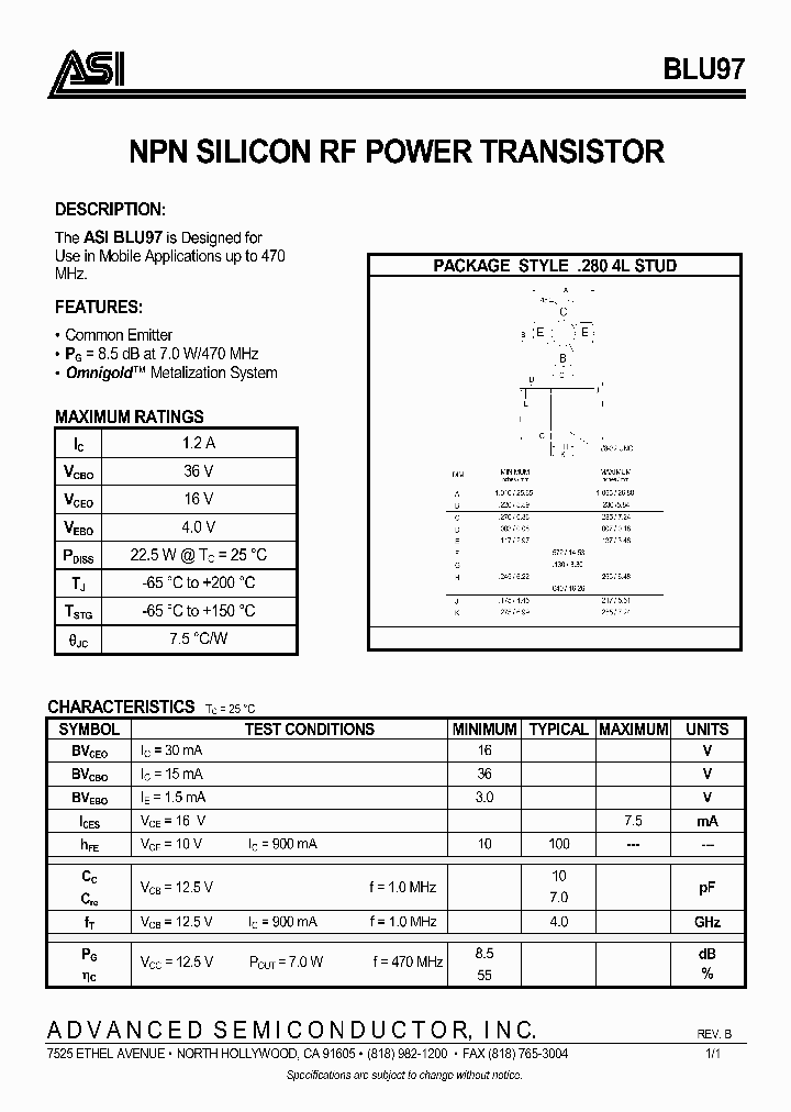 BLU97_976319.PDF Datasheet