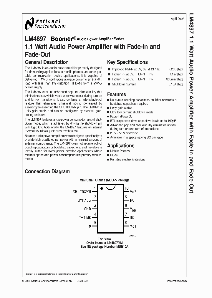 LM4897_988502.PDF Datasheet