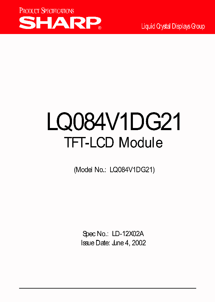 LQ084V1DG21_951955.PDF Datasheet