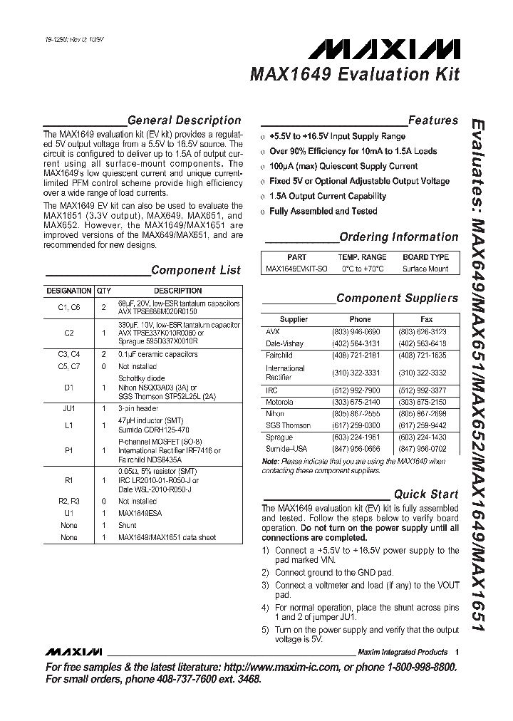 MAX1649EVKIT_990092.PDF Datasheet