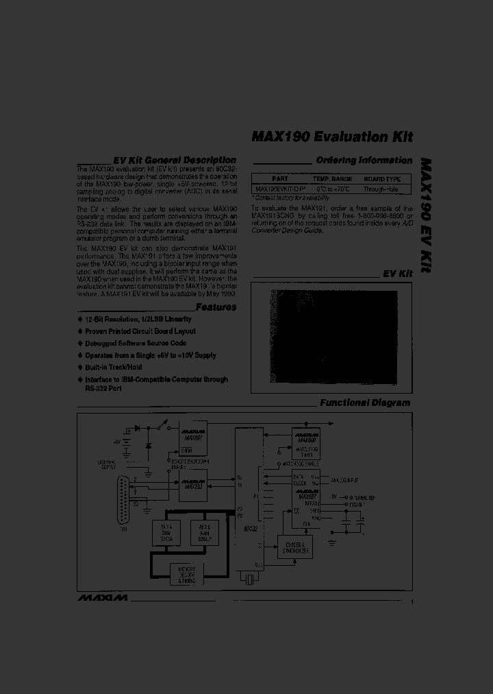 MAX190EVKIT_990188.PDF Datasheet
