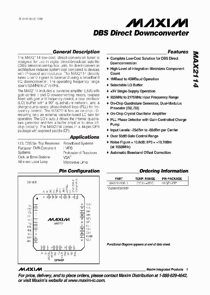 MAX2114_990228.PDF Datasheet