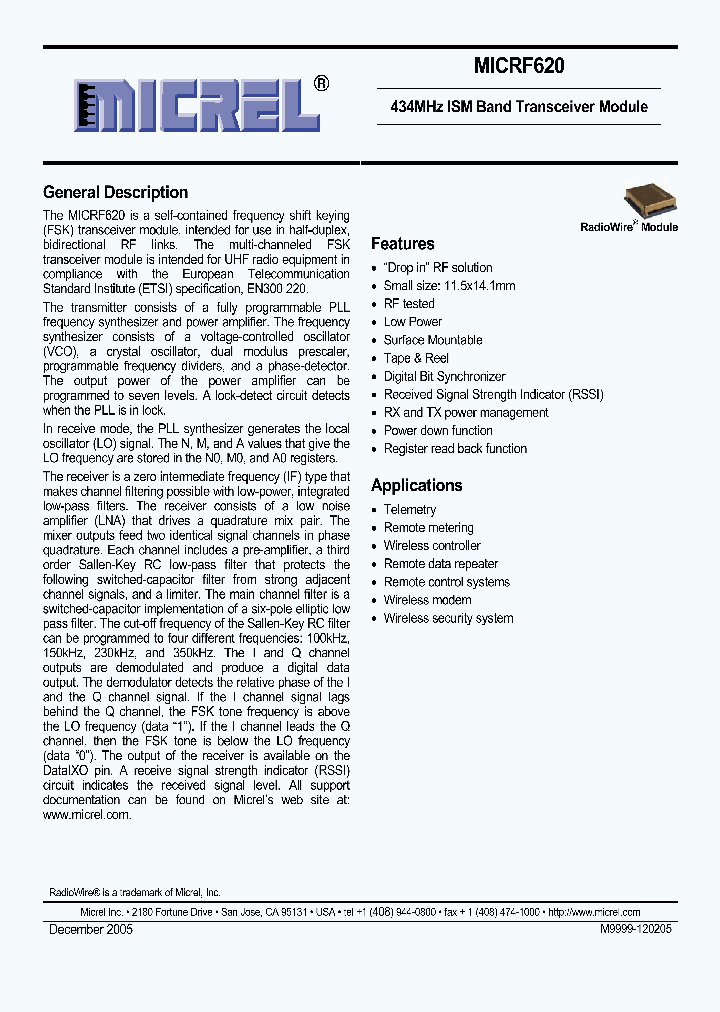 MICRF620_991334.PDF Datasheet