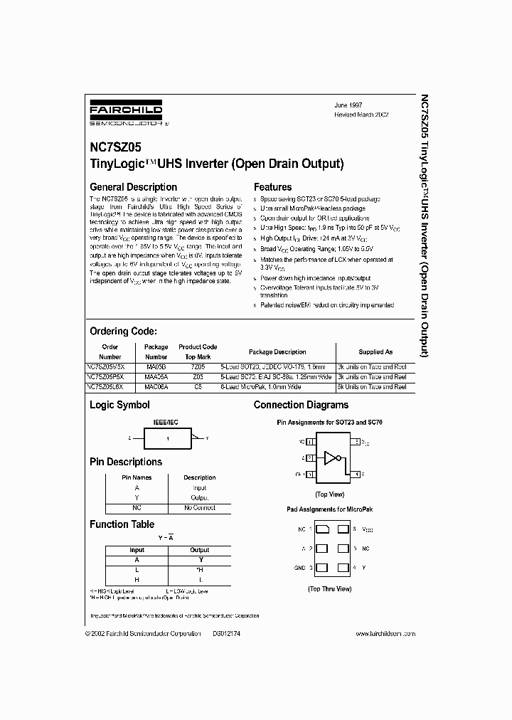 NC7SZ05_992808.PDF Datasheet