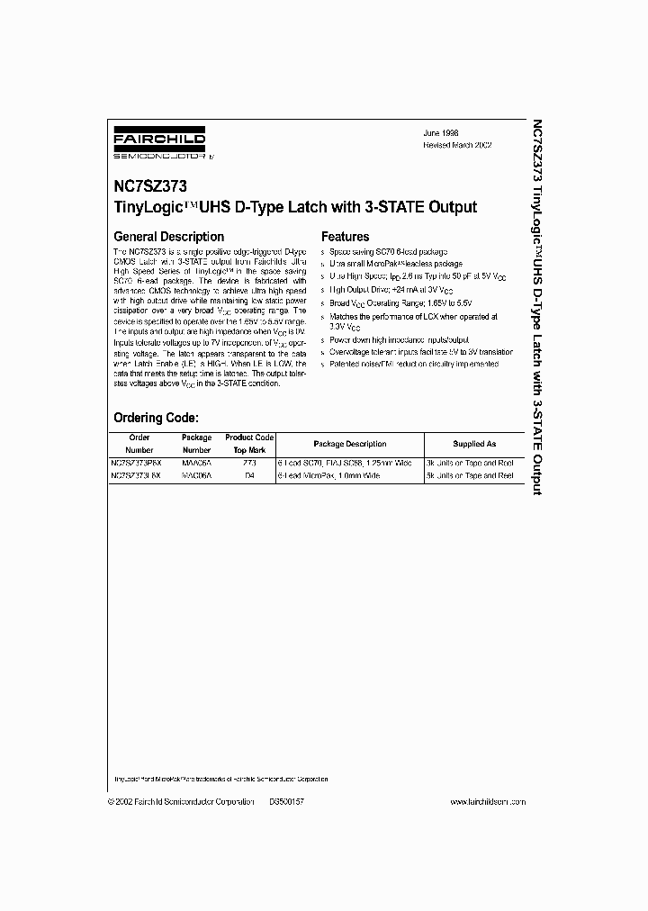 NC7SZ373_992818.PDF Datasheet