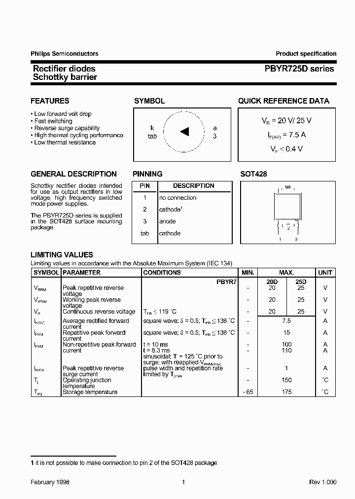 PBYR725DSERIES1_997996.PDF Datasheet