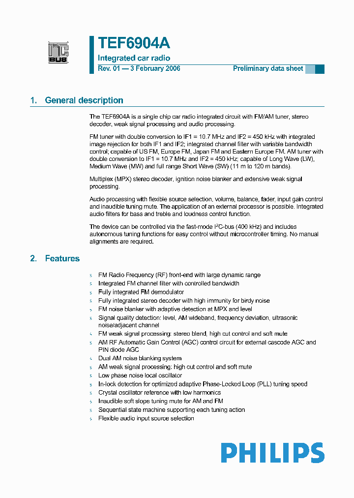 TEF6904A_1005375.PDF Datasheet