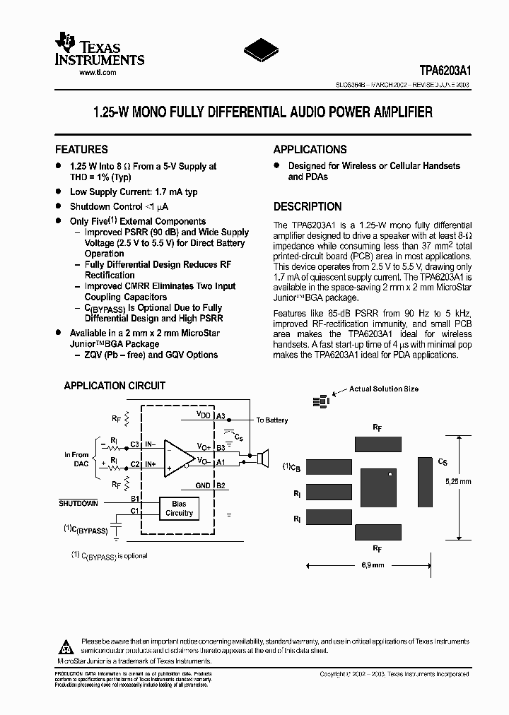 TPA6203A1_1006081.PDF Datasheet