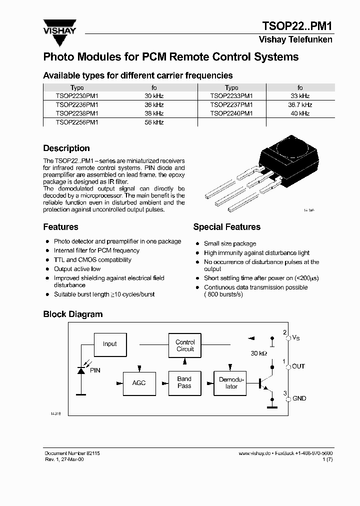 TSOP22PM1_1006355.PDF Datasheet