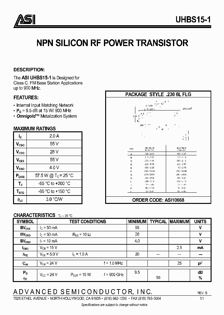 UHBS151_1006800.PDF Datasheet