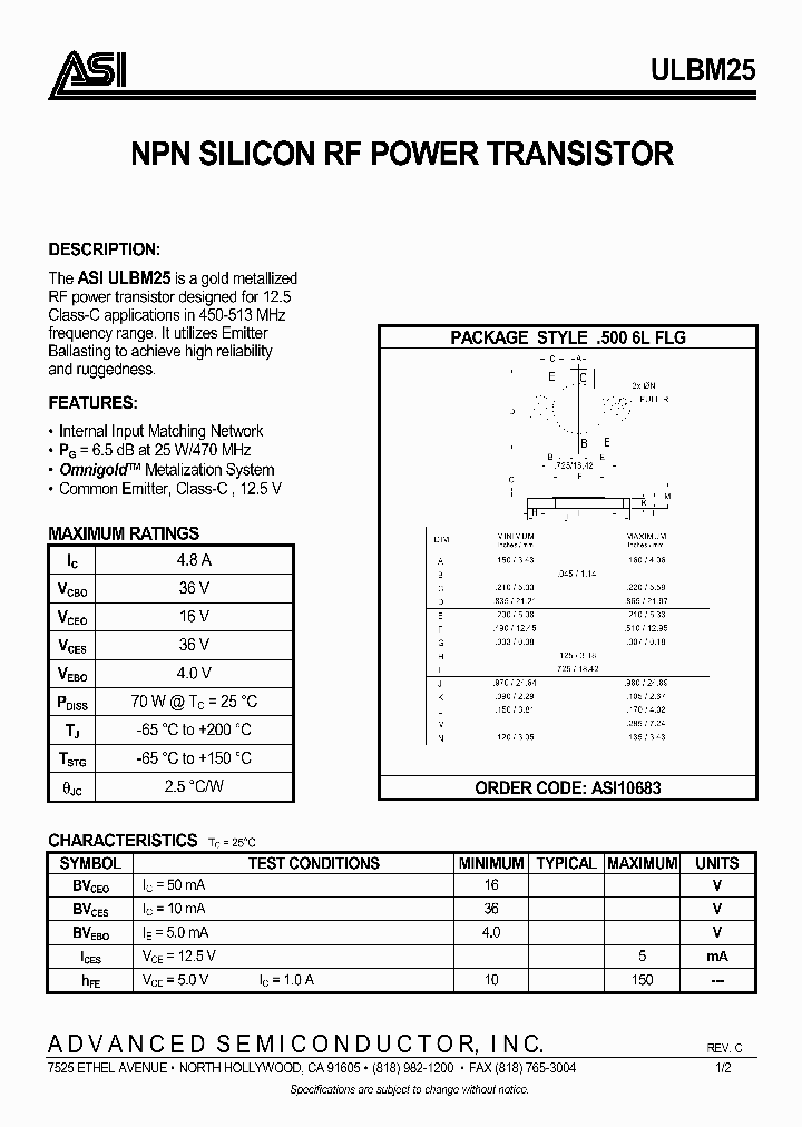 ULBM25_1006813.PDF Datasheet