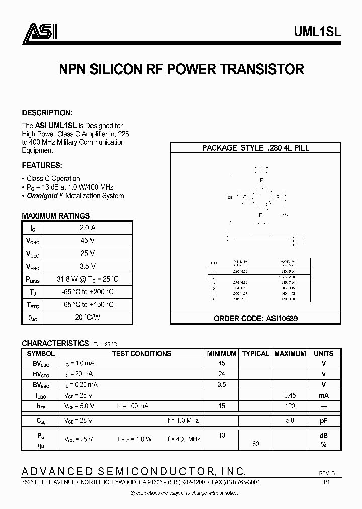 UML1SL_1006846.PDF Datasheet