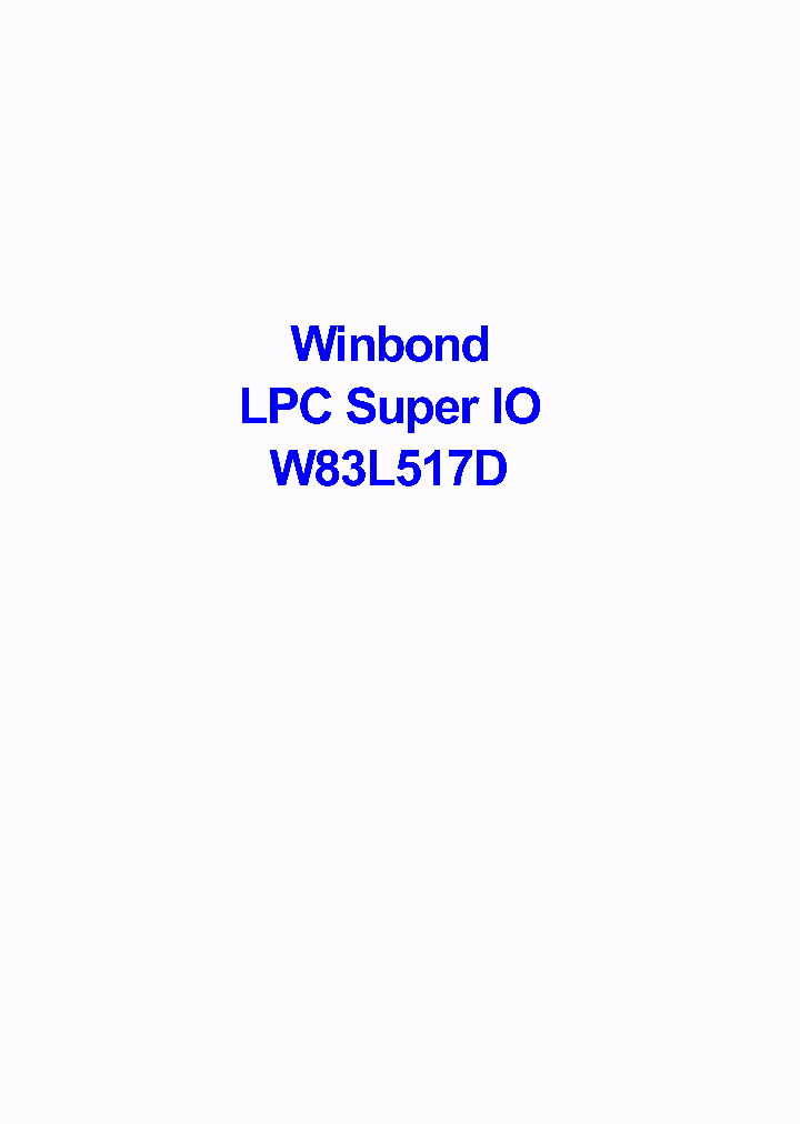 W83L517D_1007529.PDF Datasheet