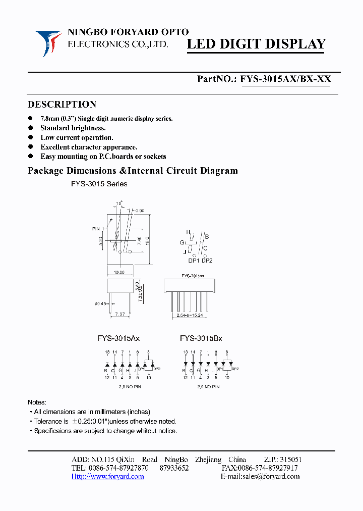 FYS-3015AX1_4924451.PDF Datasheet