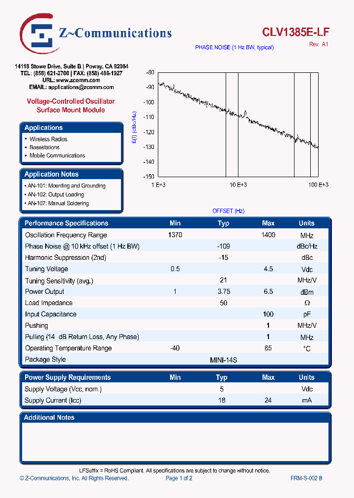 CLV1385E-LF_4928159.PDF Datasheet