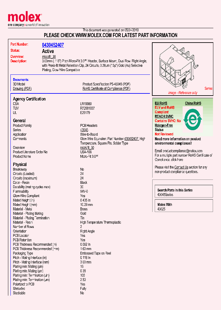 43045-2407_4929242.PDF Datasheet