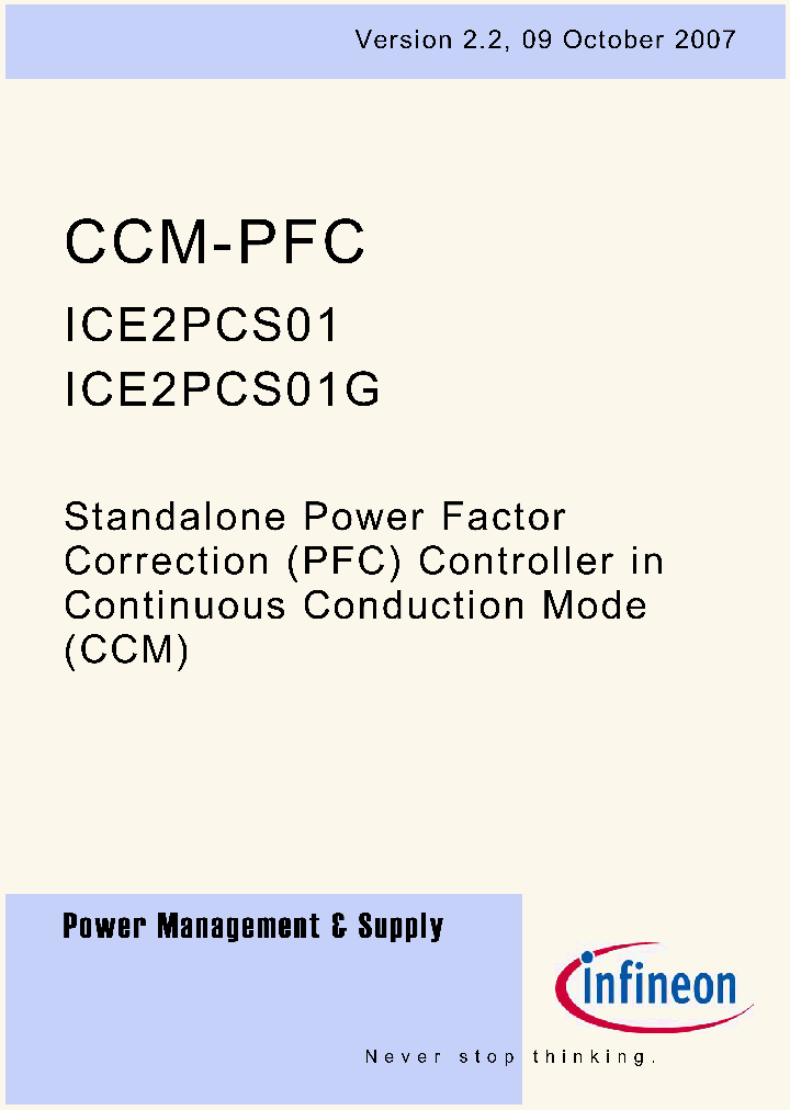 ICE2PCS01_4936750.PDF Datasheet Download --- IC-ON-LINE
