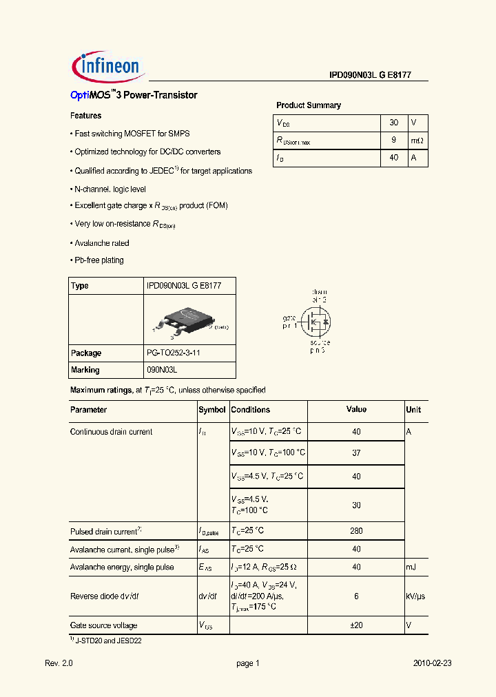 IPD090N03LGE8177_4937410.PDF Datasheet