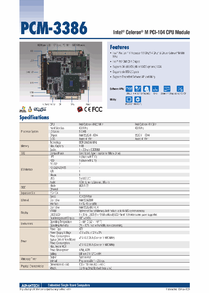PCM-3386F-M0A2E_4941592.PDF Datasheet