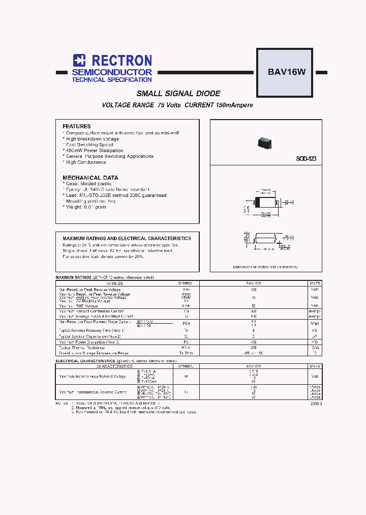 BAV16W_4941922.PDF Datasheet