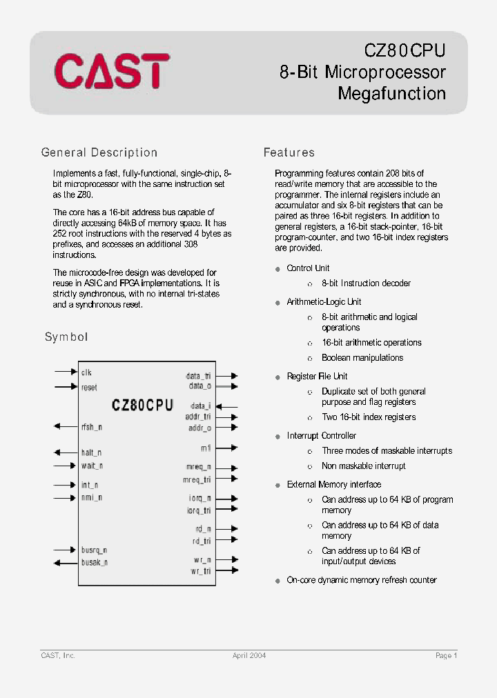 CZ80CPU_4946003.PDF Datasheet