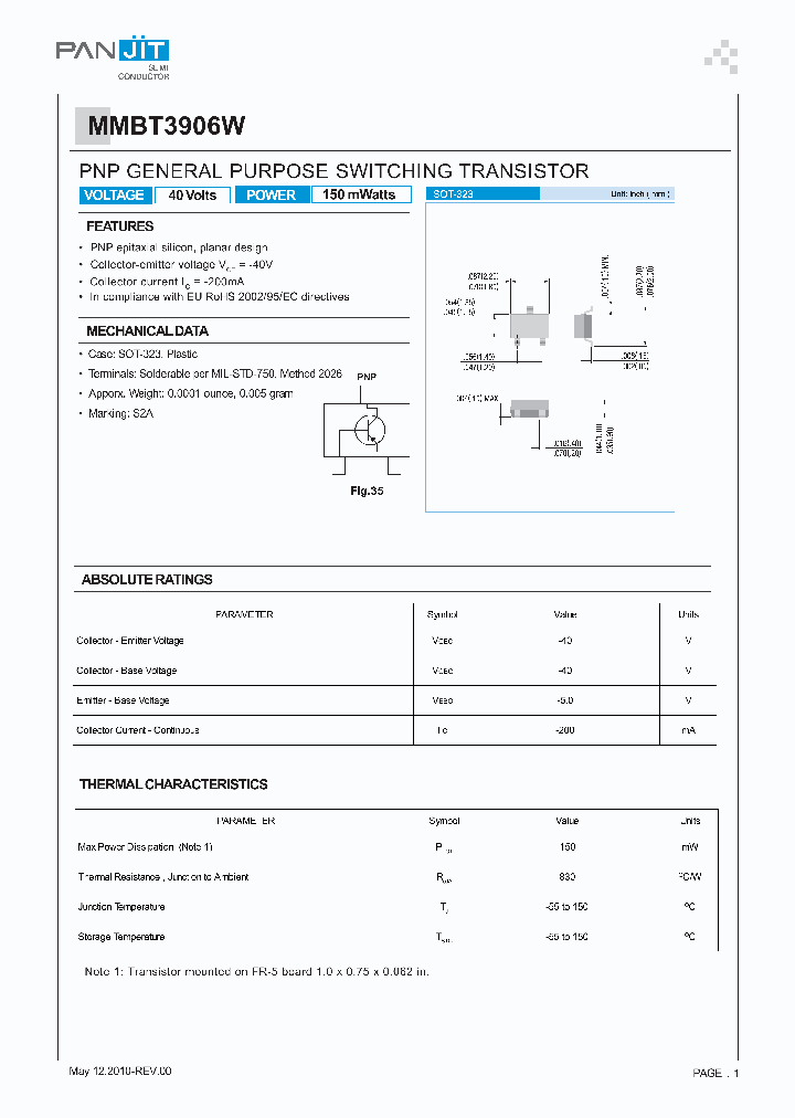 MMBT3906W10_4954743.PDF Datasheet