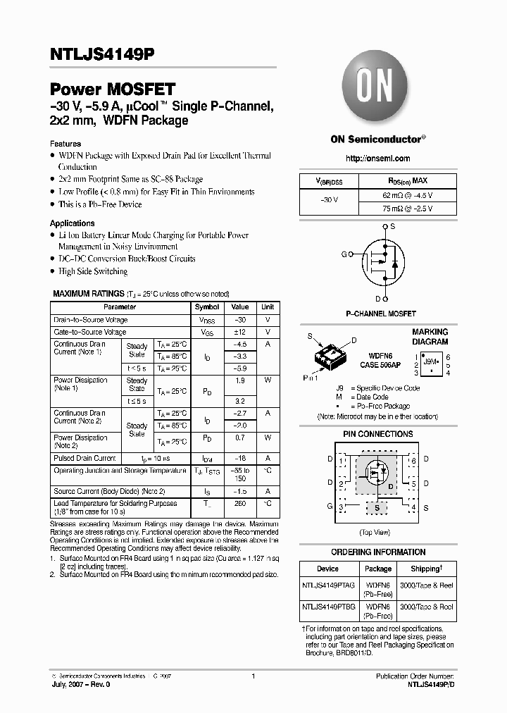 NTLJS4149P_4956450.PDF Datasheet