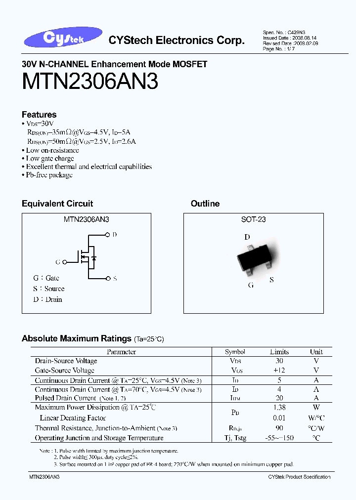 MTN2306AN3_4961815.PDF Datasheet