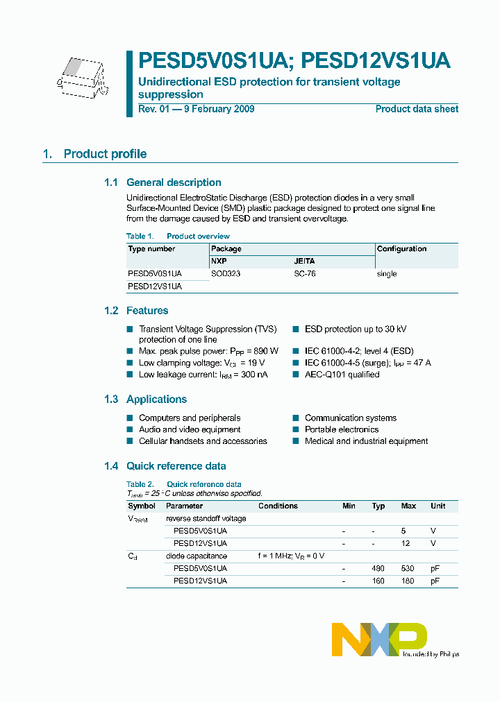 PESD5V0S1UA_4965415.PDF Datasheet